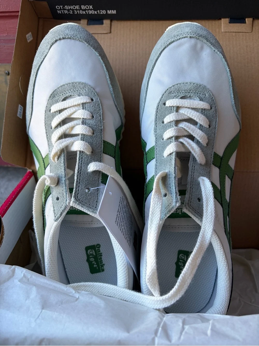 Brand new in box - Onitsuka Tiger New York  Retro Runner Sneakers - Green & Gray